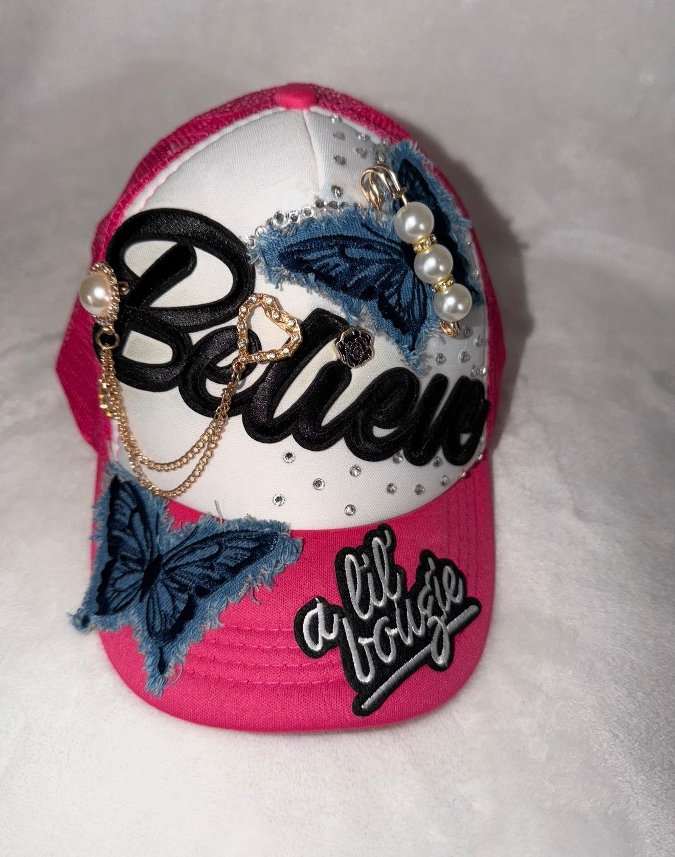 Kid Pink “Believe” Junk Hat